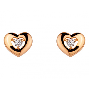 Золотые серьги с цирконием куб. (01-200426957) фотография