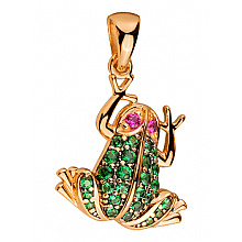 Золотий кулон з цирконієм куб. (01-200590057)