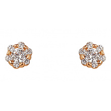 Золоті сережки з фіанітом (цирконієм куб.) (01-200606457)