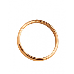 Золотое обручальное кольцо  с бриллиантом (01-200745957) фотография