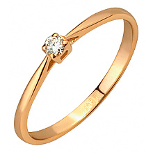 Золота каблучка з діамантом (01-200769657)