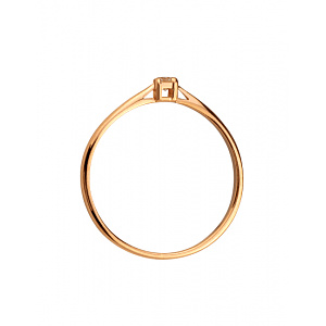 Золота каблучка з діамантом (01-200769657) фотографія