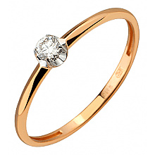 Золота каблучка з діамантом (01-200781057)