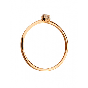 Золота каблучка з діамантом (01-200781057) фотографія