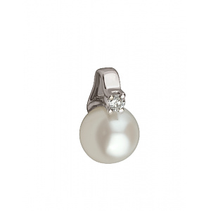 Золотий кулон з діамантом  та  перлиною (01-200805857) фотографія