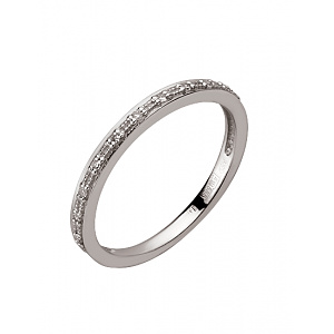 Золота каблучка з діамантами (01-200807557) фотографія