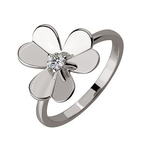 Золота каблучка з діамантом (2б_к-206) фотографія