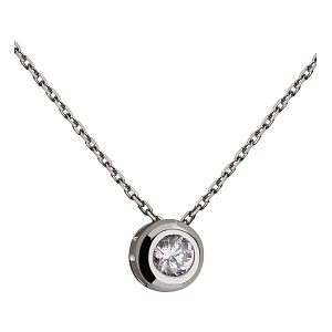 Золоте кольє з цирконієм куб. (3н083/01б) фотографія