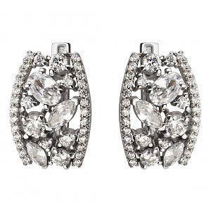 Золоті сережки з фіанітами (2б_с-129) фотографія