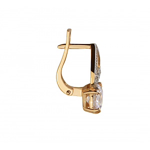 Золотые серьги с фианитами (8б_с-098) фотография