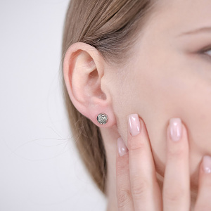 Золоті сережки з діамантами (2с-163) фотографія