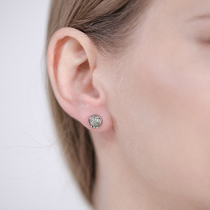 Золоті сережки з діамантами (2с-163) фотографія