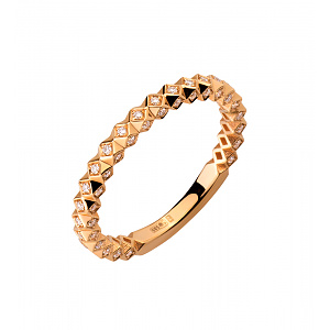 Золота обручка з діамантами (1б_к-275) фотографія