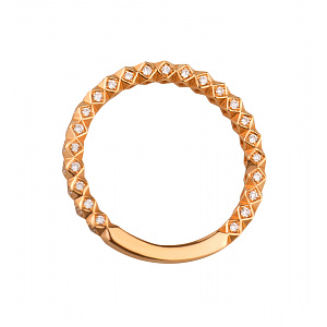 Золота обручка з діамантами (1б_к-275) фотографія