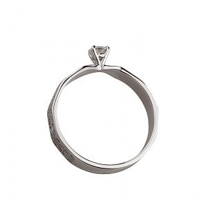 Золота каблучка з діамантом (2б_к-330) фотографія