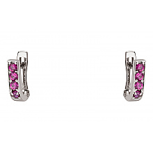 Золотые серьги с фианитами (кубическим цирконием) (2б_с-051)