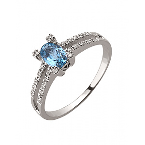 Золотое кольцо с бриллиантами (01-18385358) фотография