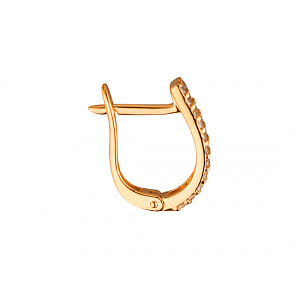 Золотые серьги с цирконием куб. (01-200283058) фотография