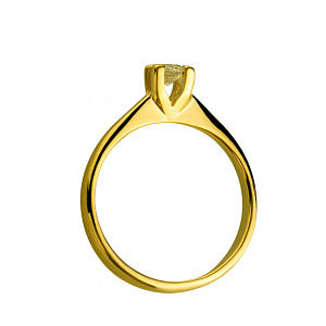 Золотое  кольцо с бриллиантом (01-200369458) фотография