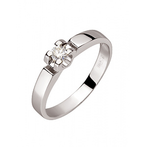 Золота каблучка з діамантом (01-200413858) фотографія