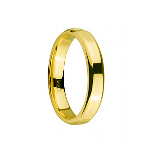 Золота обручка з діамантом (01-200481158) фотографія