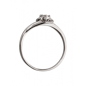 Золота каблучка з діамантами (01-200512258) фотографія