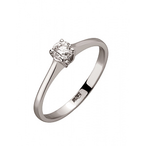 Золота каблучка з діамантом (01-200542658) фотографія