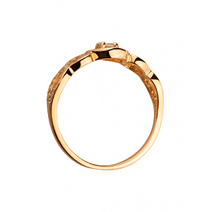 Золотое кольцо с цирконием куб. (01-200559658) фотография