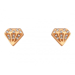 Золоті сережки з фіанітом (цирконієм куб.) (01-200606458) фотографія