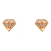 Золоті сережки з фіанітом (цирконієм куб.) (01-200606458)