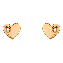 Золоті сережки з фіанітом (цирконієм куб.) (01-200769658)