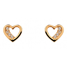 Золоті сережки з фіанітом (цирконієм куб.) (01-200841858)