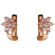 Золотые серьги с циркониями (1б_с-052)