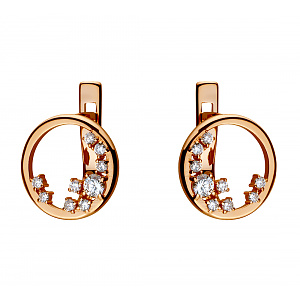 Золотые серьги с бриллиантами (1б_с-170) фотография