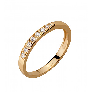 Золота обручка з діамантами (1б_к-302) фотографія