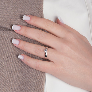 Золотое кольцо с бриллиантом (2б_к-052) фотография