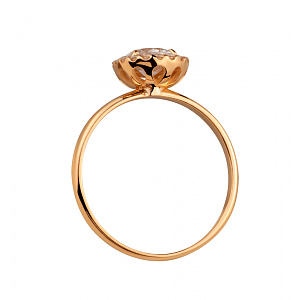 Золотое кольцо с фианитами (кубическим цирконием) (1б_к-336) фотография