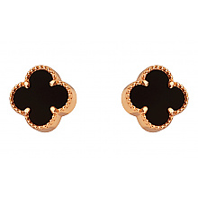 Золотые серьги с агатами (1б_с-290)