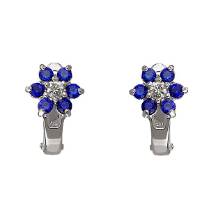 Золоті сережки з цирконіями (2б_с-052) фотографія