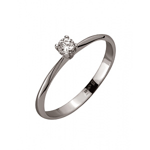 Золотое кольцо с бриллиантом (01-200237259) фотография