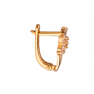 Золоті сережки з цирконієм куб. (01-200291159) фотографія