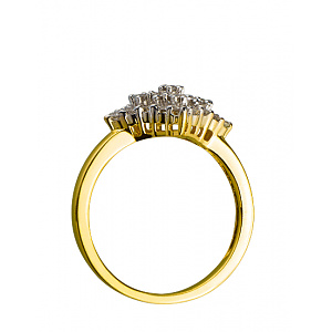 Золотое кольцо с бриллиантами (01-200382759) фотография