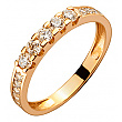 Золотое кольцо с цирконием куб. 01-200512259 фотография 1