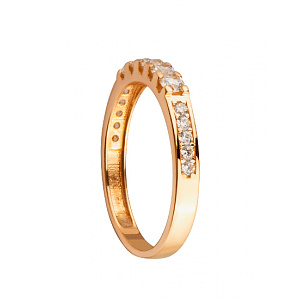 Золотое кольцо с цирконием куб. (01-200512259) фотография