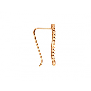 Золоті сережки з цирконієм куб. (01-200602959) фотографія