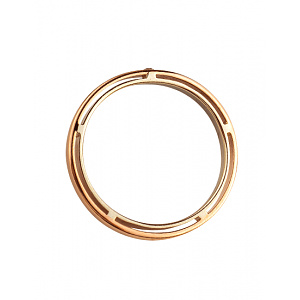 Золота обручка з діамантом (01-200606459) фотографія