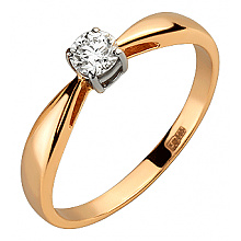 Золота каблучка з діамантом (01-200616859)