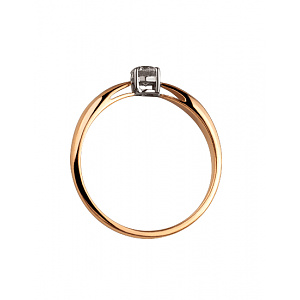 Золота каблучка з діамантом (01-200616859) фотографія