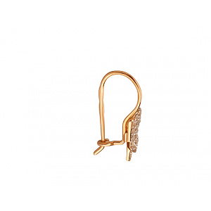 Золотые серьги с фианитом (цирконием куб.) (01-200841759) фотография