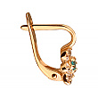 Золотые серьги с фианитом (цирконием куб.) 01-200879959 фотография 2